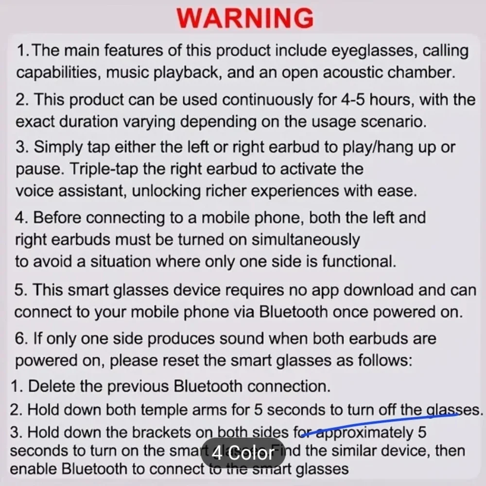 Smart Audio Glasses with Black and Gold Frame